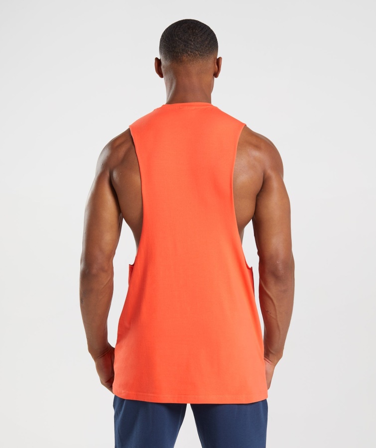 Gymshark Apollo Tanque De Brazo Abatible De Relleno Papaya Naranja