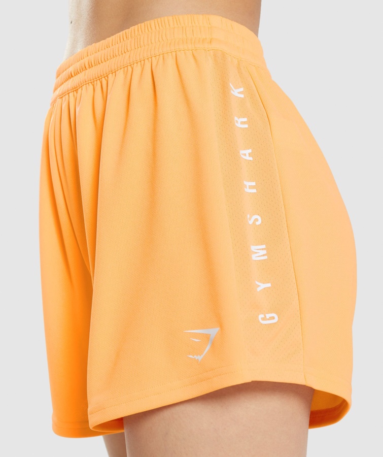 Gymshark Naranja Albaricoque Deporte Pantalones Cortos Sueltos