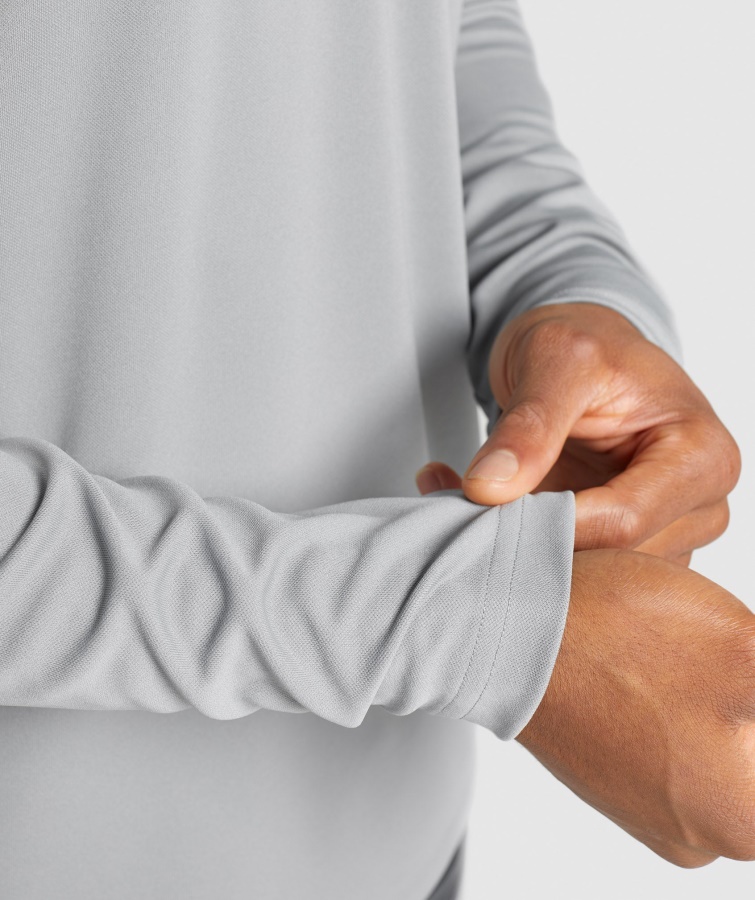 Gymshark Arrival 1-4 Jersey Con Cremallera Gris Ahumado