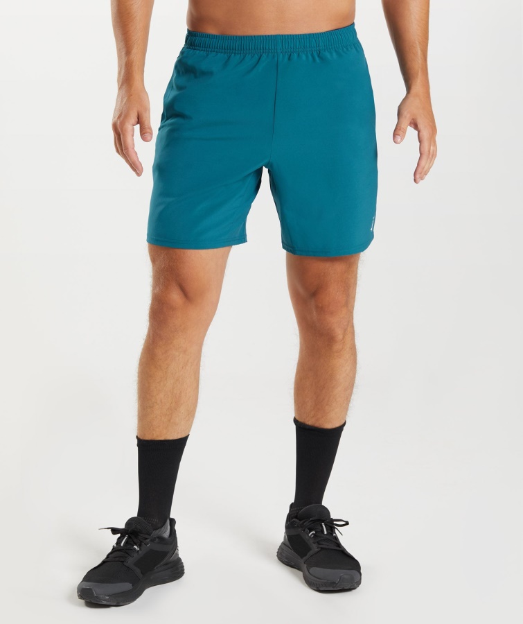 Gymshark Llegada 7" Pantalones Cortos Azul Atlántico
