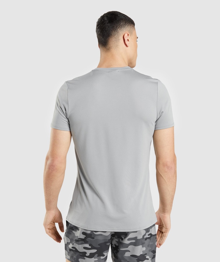 Gymshark Llegada Gráfico Camiseta Gris Ahumado