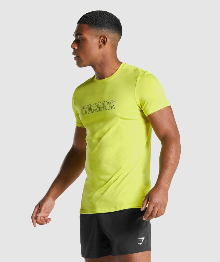 Gymshark Llegada Gráfico Camiseta Amarilla