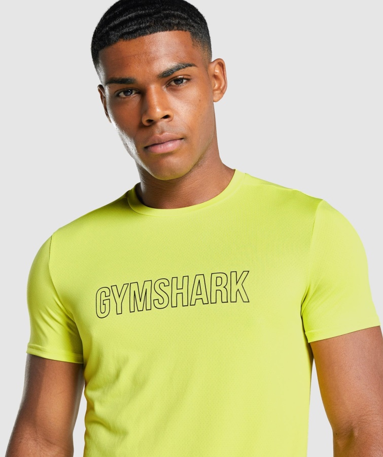 Gymshark Llegada Gráfico Camiseta Amarilla