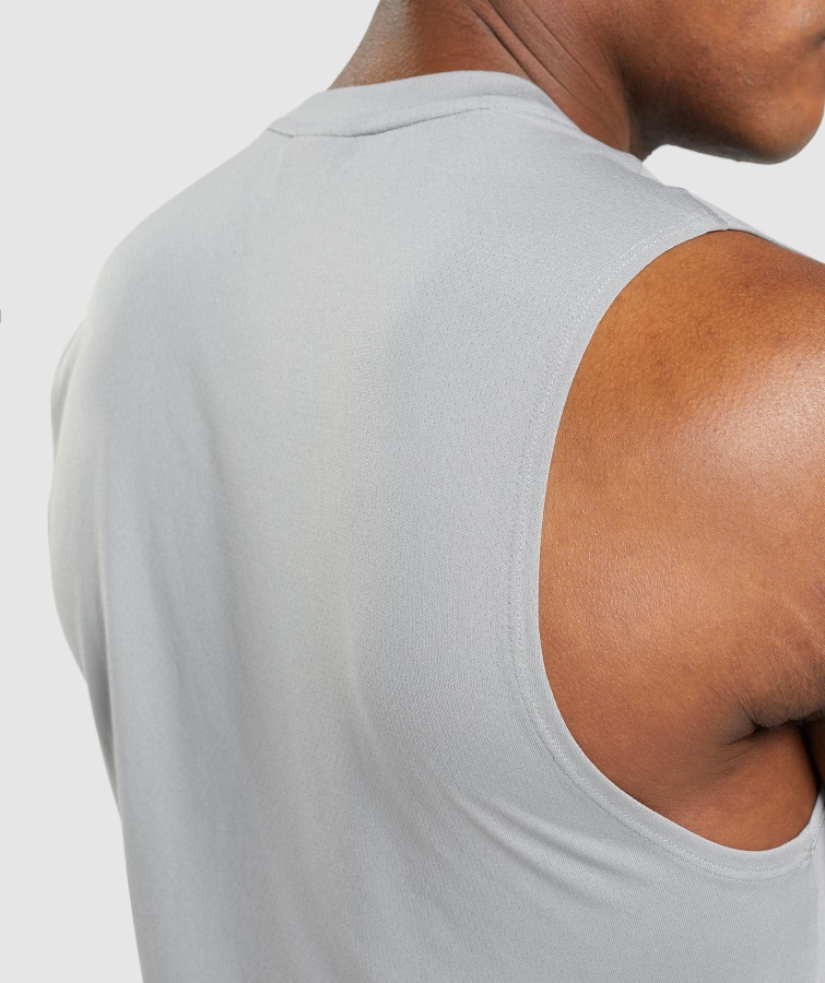 Gymshark Llegada Camiseta Sin Mangas Gris Humo