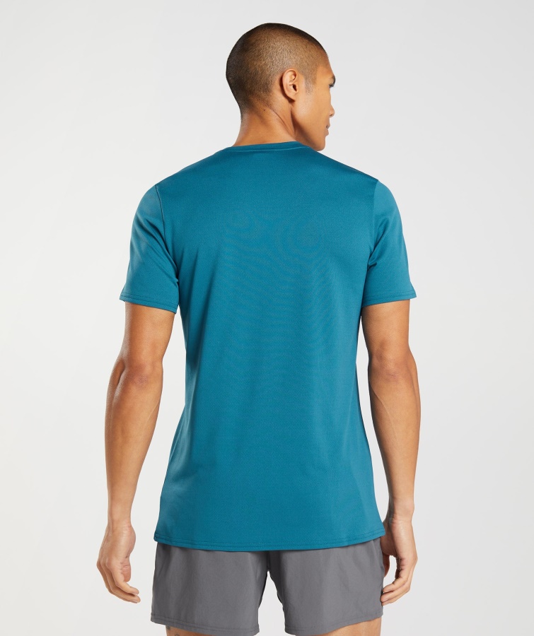 Camiseta Gymshark Llegada Azul Atlantico