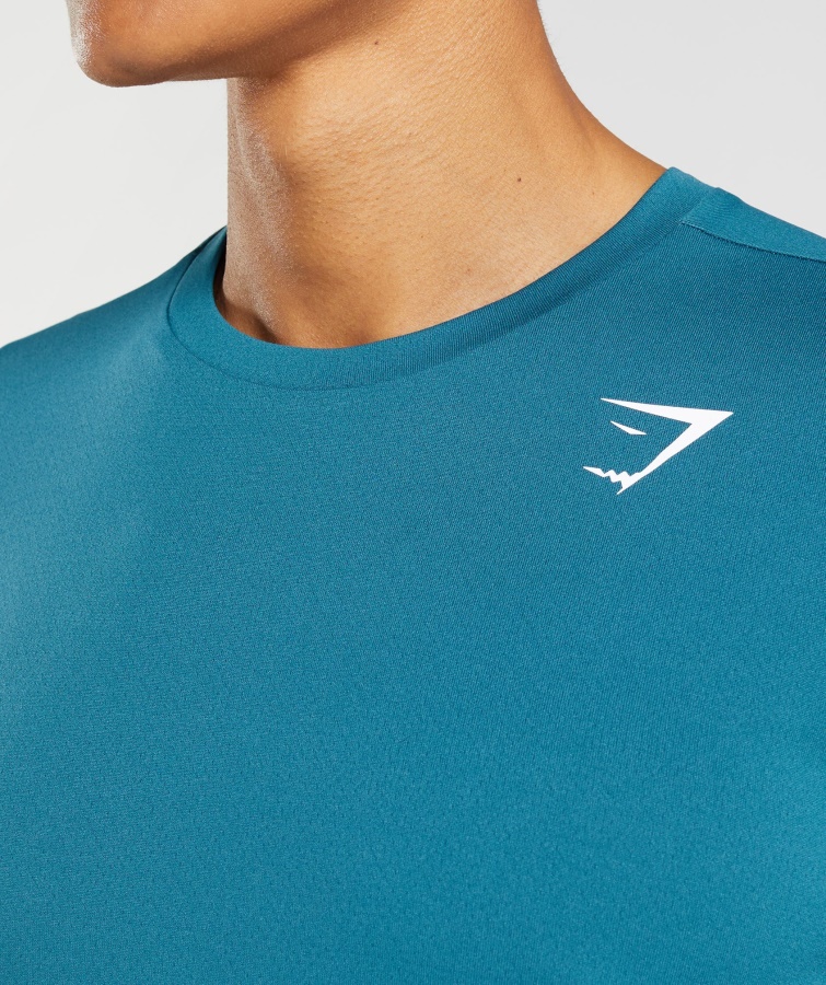 Camiseta Gymshark Llegada Azul Atlantico