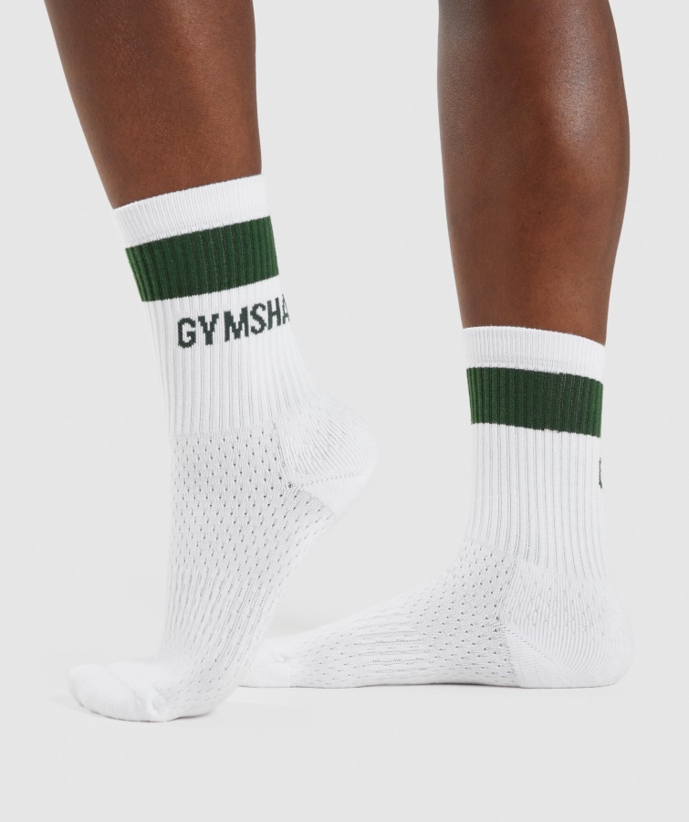 Gymshark Calcetines Verdes Atléticos Premium Con Logo