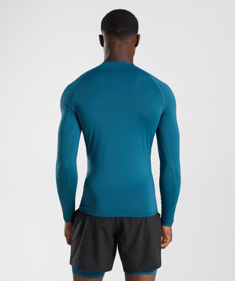 Camiseta Interior De Manga Larga Gymshark Atlantic Blue Element