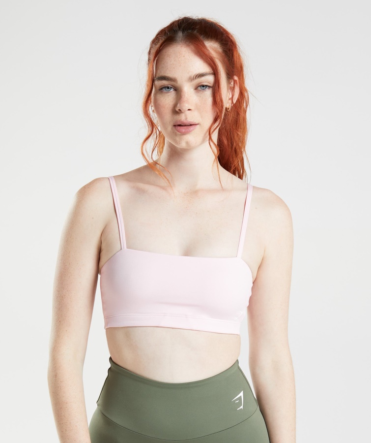 Sujetador Deportivo Bandeau Gymshark Rosa Dulce