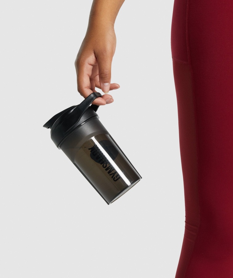 Botella Mezcladora Gymshark Negra 400ml