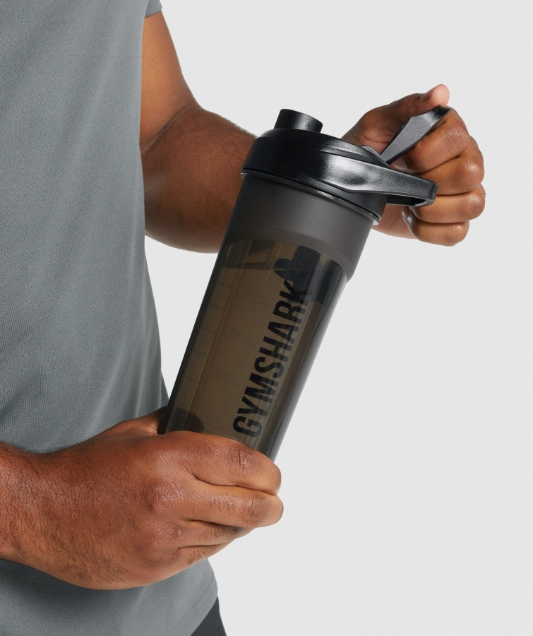 Botella Mezcladora Gymshark Negra 600ml