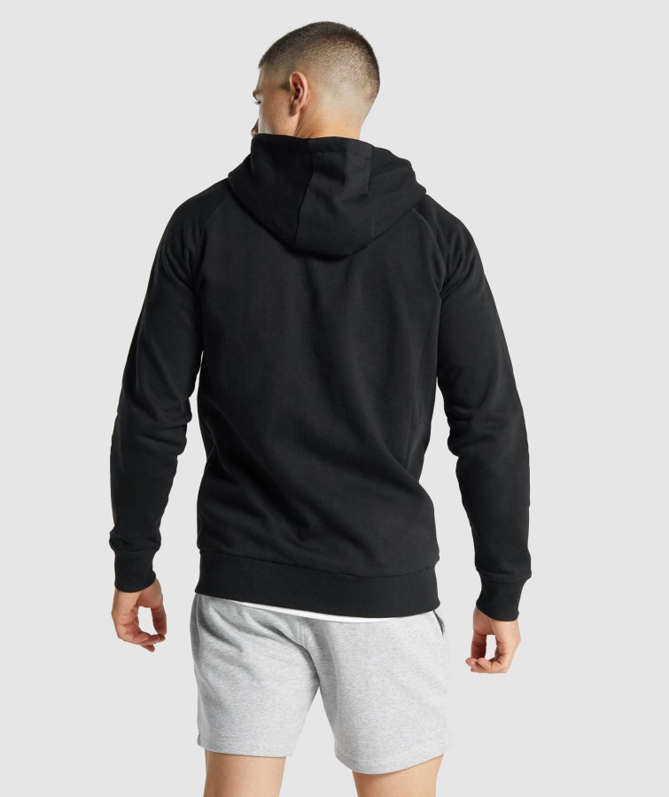 Gymshark Sudadera Con Cremallera Y Escudo Negro