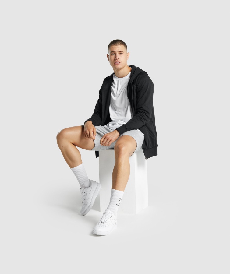 Gymshark Sudadera Con Cremallera Y Escudo Negro