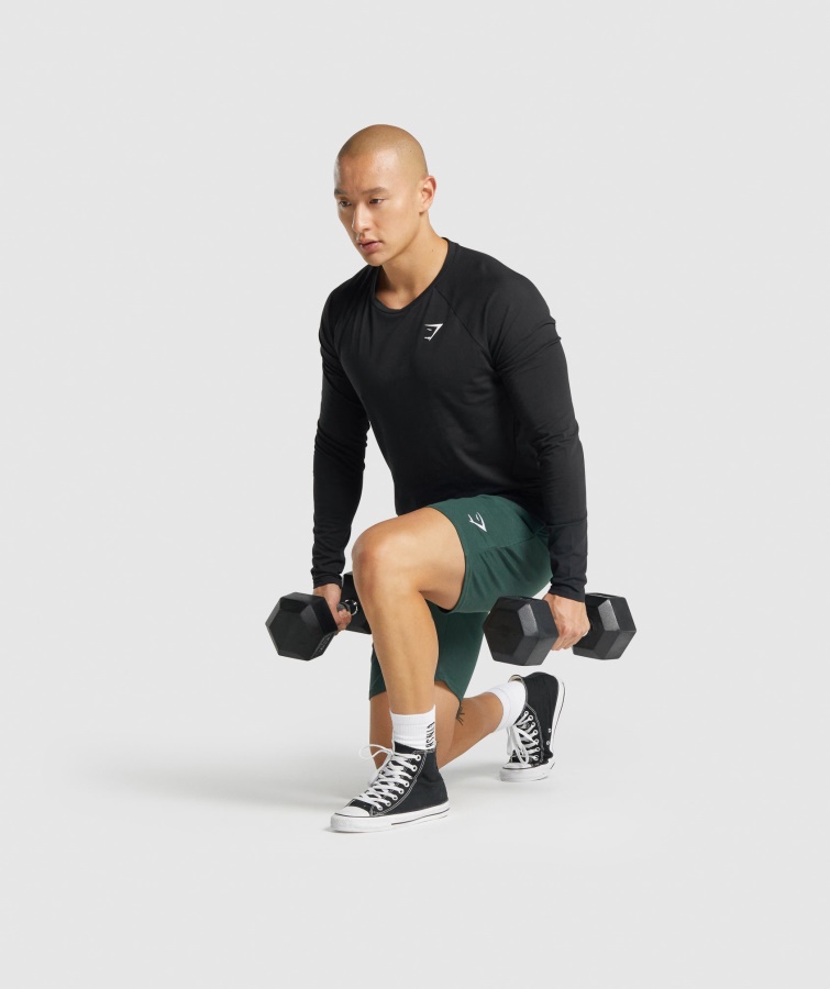 Camiseta De Manga Larga Gymshark Negra Critical 2.0