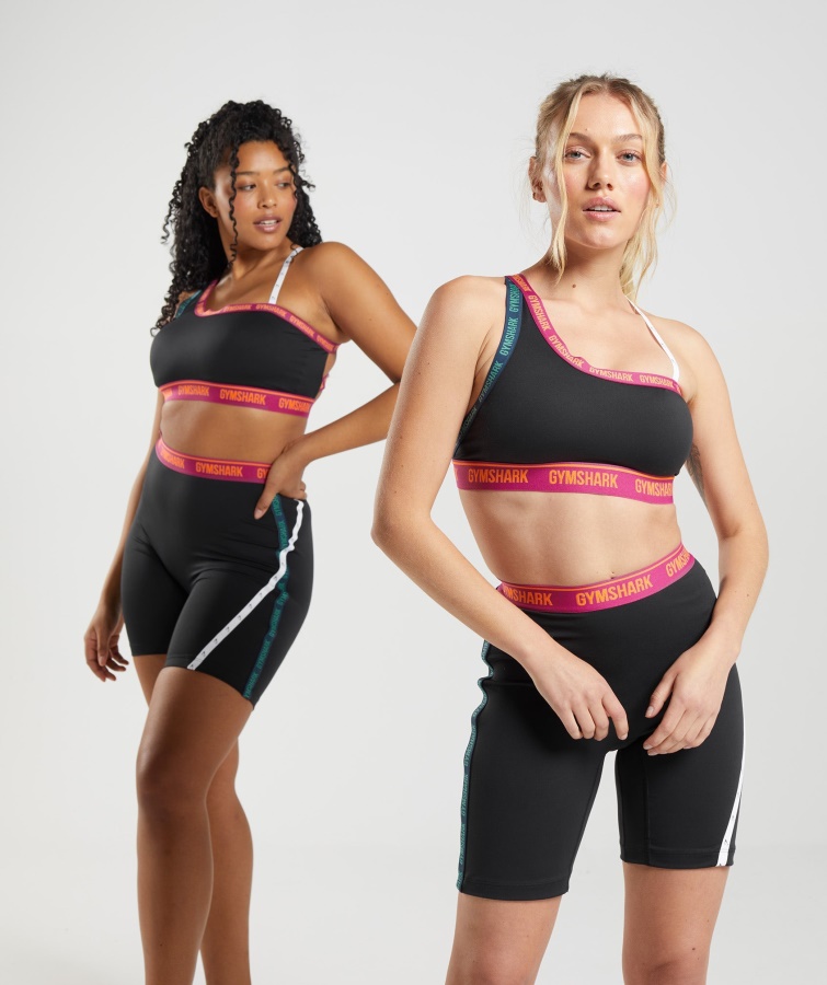 Sujetador Deportivo Strike Gymshark Negro-dragon Rosa-verde Alpino
