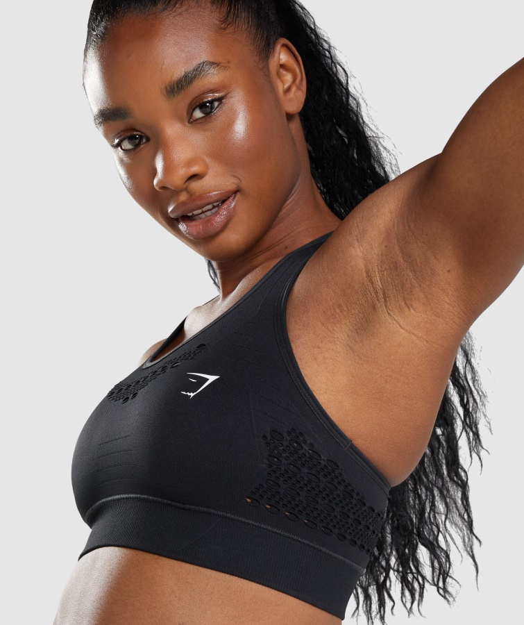 Sujetador Deportivo Gymshark Black Energy Sin Costuras