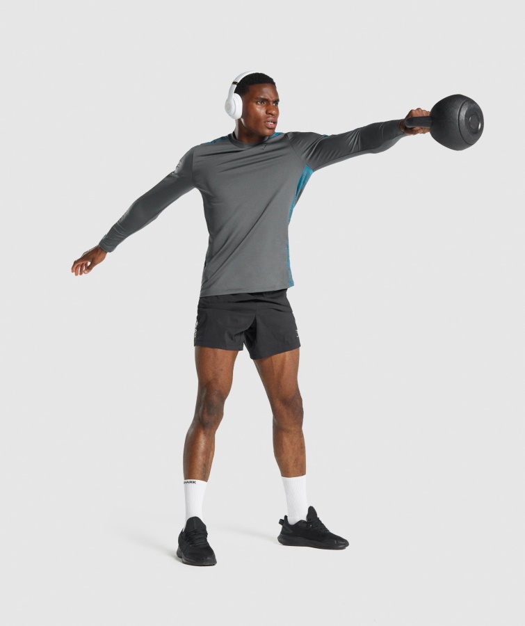 Shorts Deportivos Gymshark Negros Con Gráfico