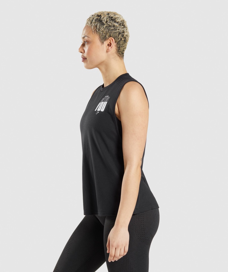 Gymshark Negro Es Todo Lo Que Deja Caer El Tanque Del Brazo