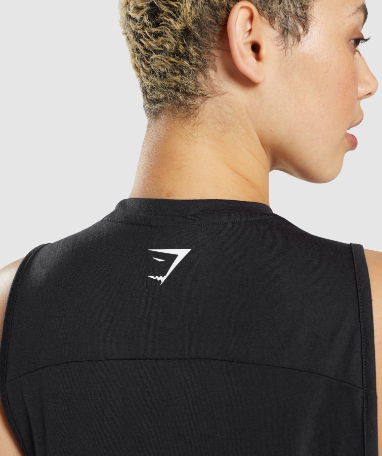 Gymshark Negro Es Todo Lo Que Deja Caer El Tanque Del Brazo