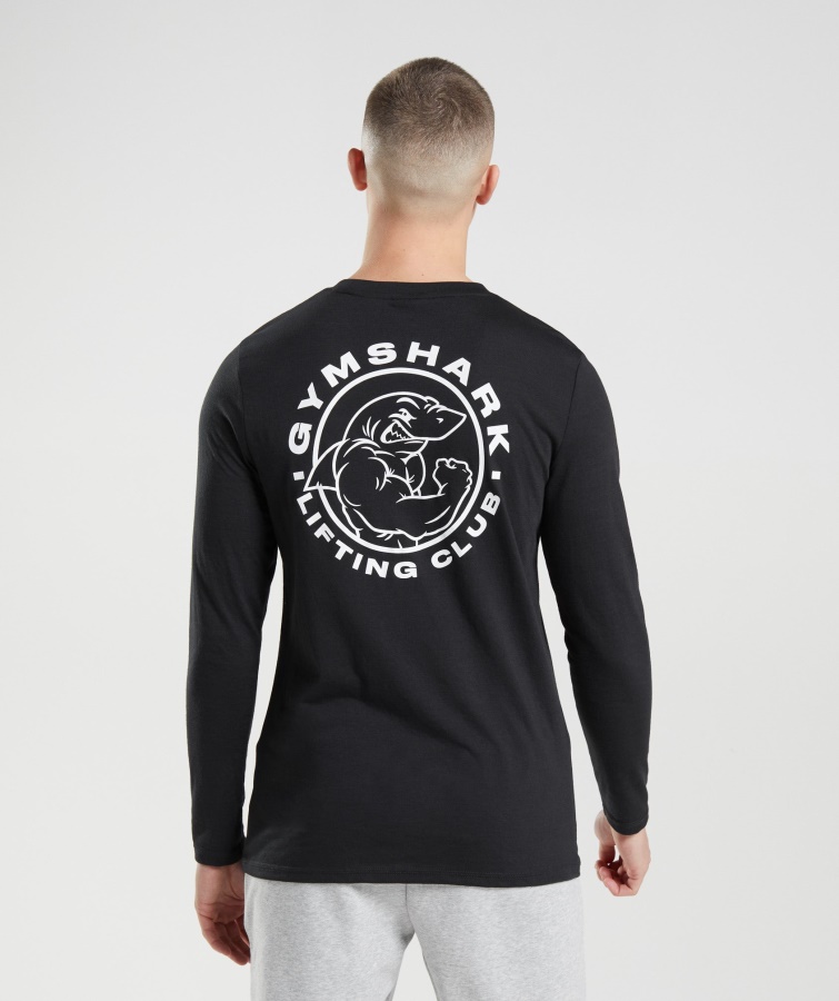 Camiseta De Manga Larga Gymshark Legado Negro