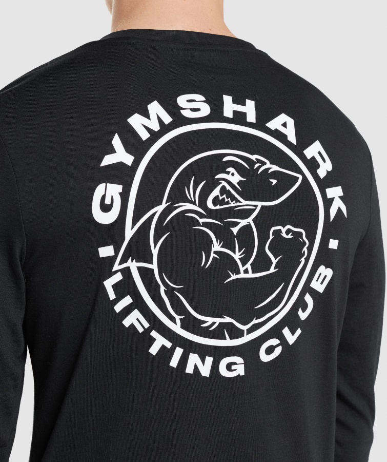 Camiseta De Manga Larga Gymshark Legado Negro
