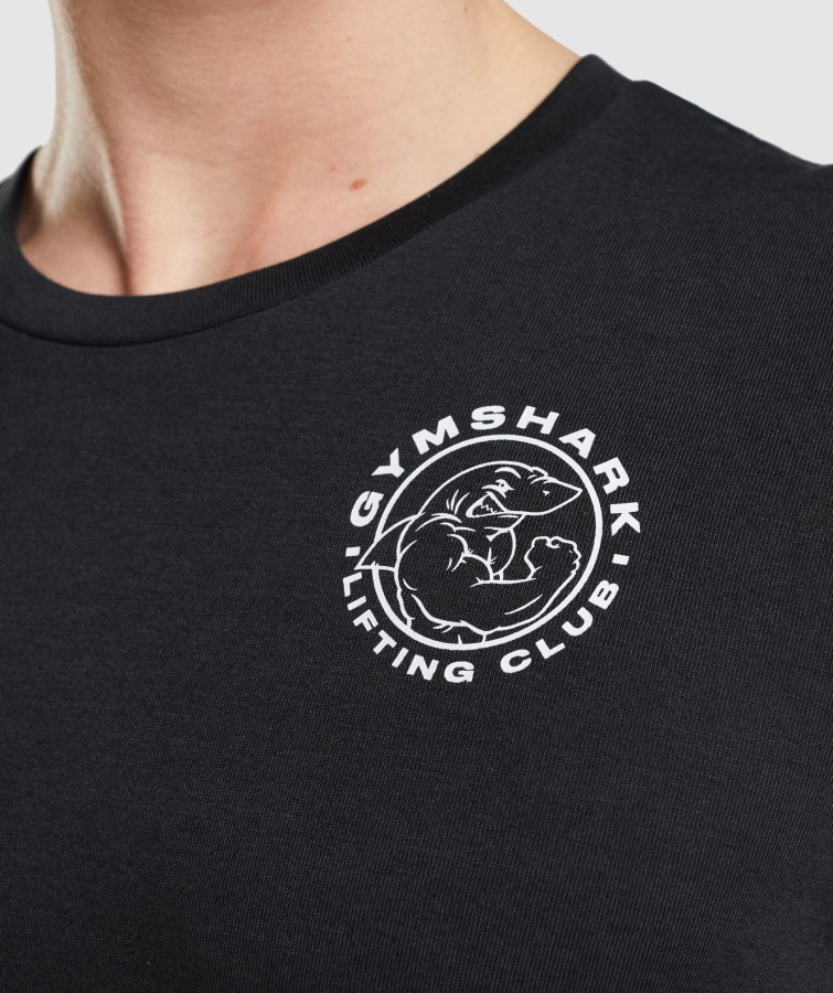 Camiseta De Manga Larga Gymshark Legado Negro