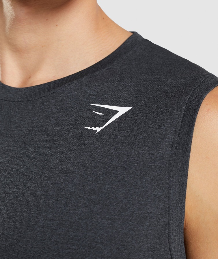 Tanque Sin Costuras Gymshark Black Marl