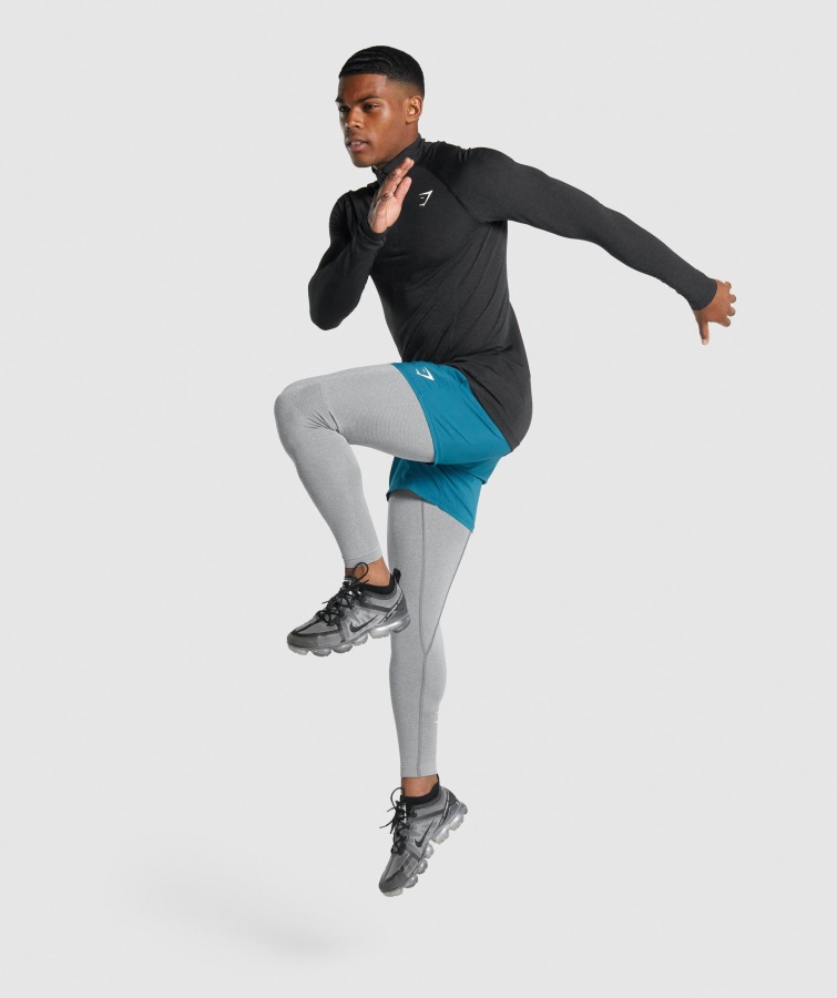 Gymshark Black Marl Vital Light 1-4 Cremallera