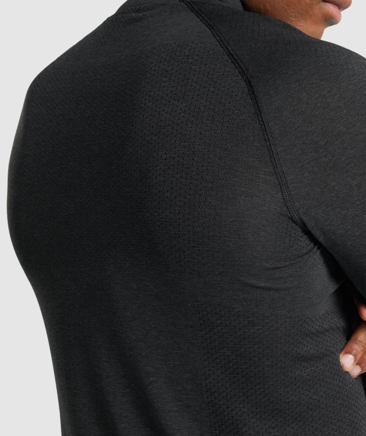 Gymshark Black Marl Vital Light 1-4 Cremallera