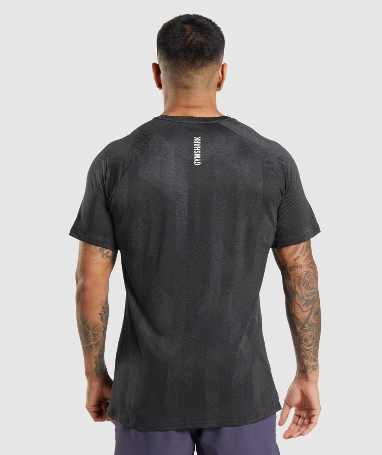 Camiseta Gymshark Negro ónix Gris Apex