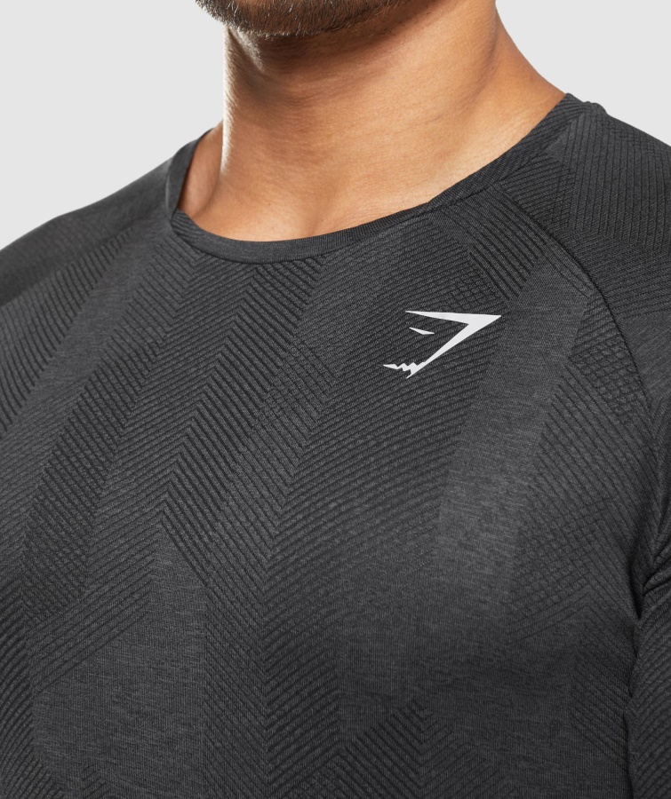Camiseta Gymshark Negro ónix Gris Apex