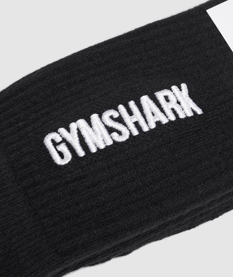 Paquete De 1 Calcetín Premium Bordado Gymshark Negro