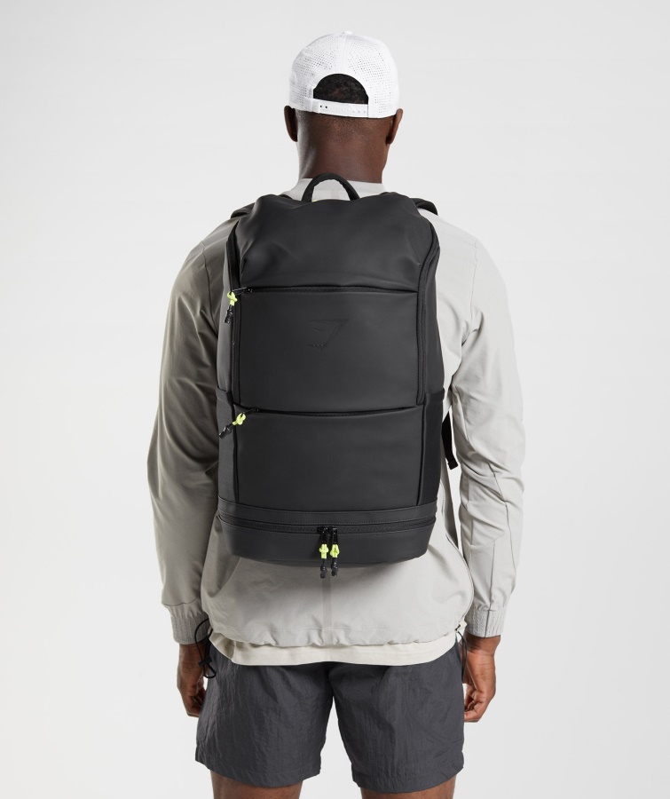 Mochila Elegante Gymshark Negro-verde Reactivo