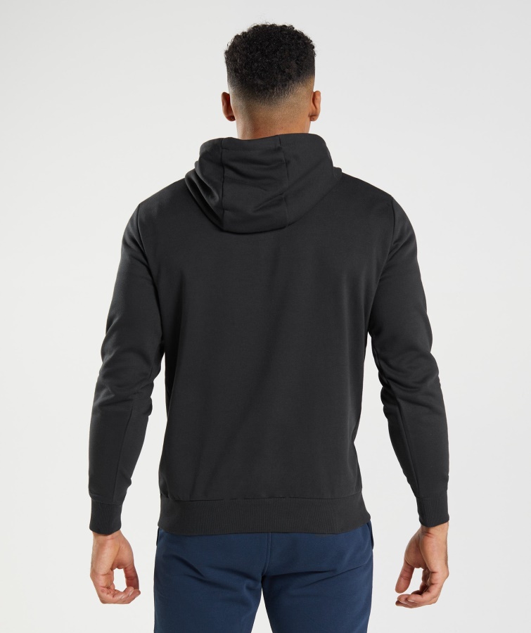 Gymshark Sudadera Negra Con Relleno De Cabeza De Tiburón