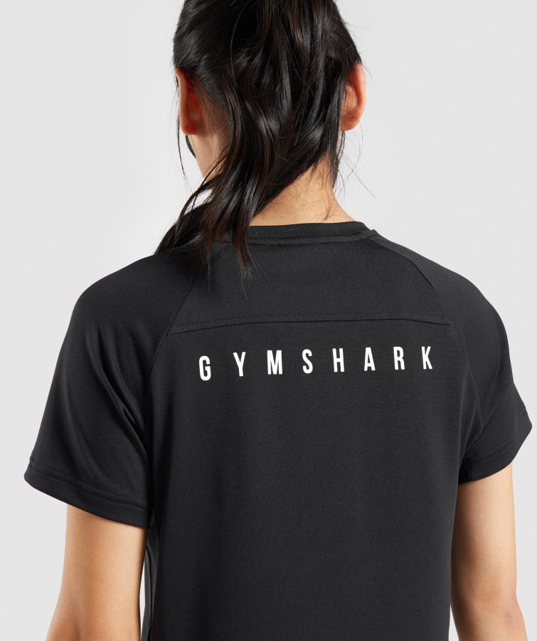 Camiseta Sport Midi Gymshark Negra