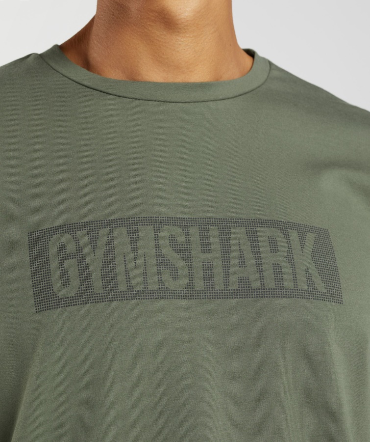 Camiseta De Manga Larga Gymshark Block Core Oliva