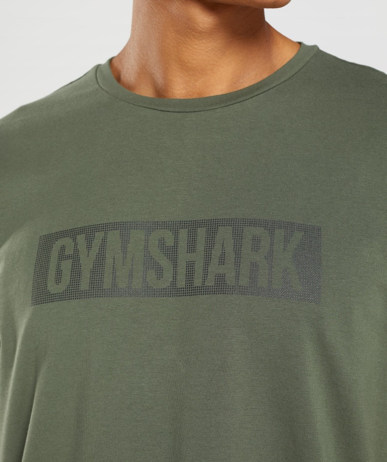 Camiseta Gymshark Block Core Oliva