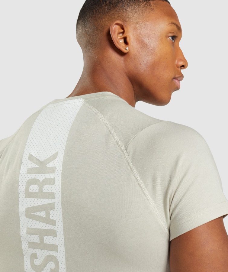 Camiseta Gymshark Negrita Gris Guijarro