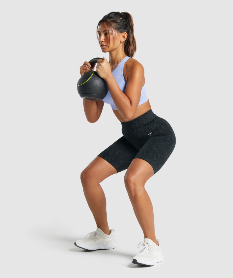 Shorts De Ciclismo Sin Costuras Gymshark Mariposa-negro Adapt Animal