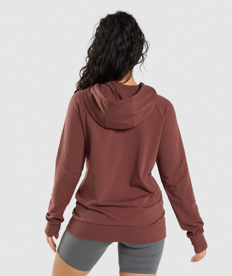 Gymshark Sudadera Con Capucha De Entrenamiento Marrón Cereza