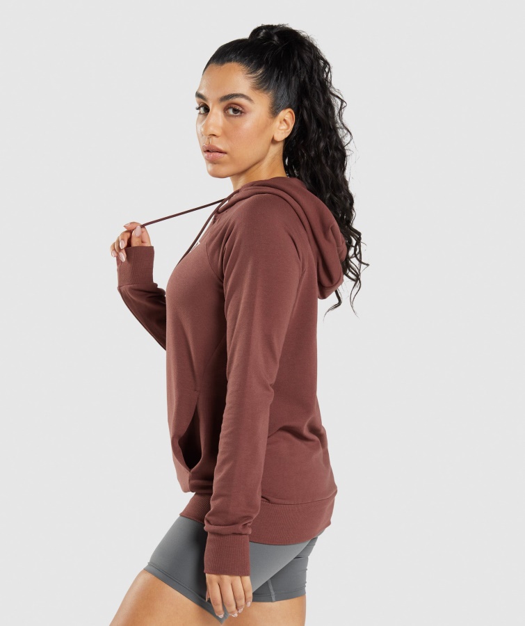 Gymshark Sudadera Con Capucha De Entrenamiento Marrón Cereza