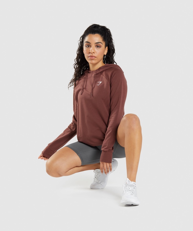 Gymshark Sudadera Con Capucha De Entrenamiento Marrón Cereza