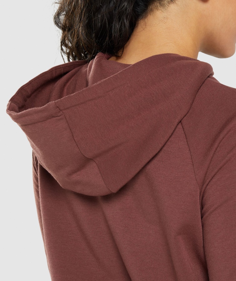 Gymshark Sudadera Con Capucha De Entrenamiento Marrón Cereza