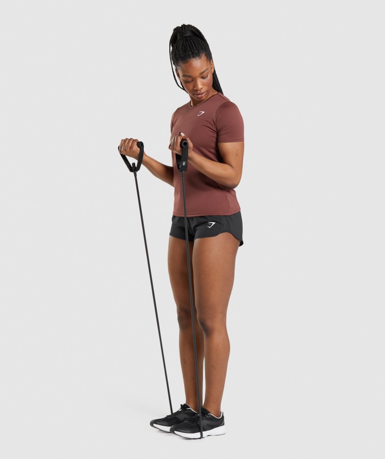 Camiseta De Entrenamiento Gymshark Marrón Cereza