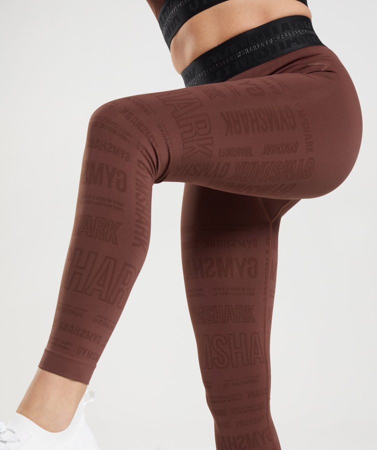 Gymshark Cereza Visión Marrón Legging