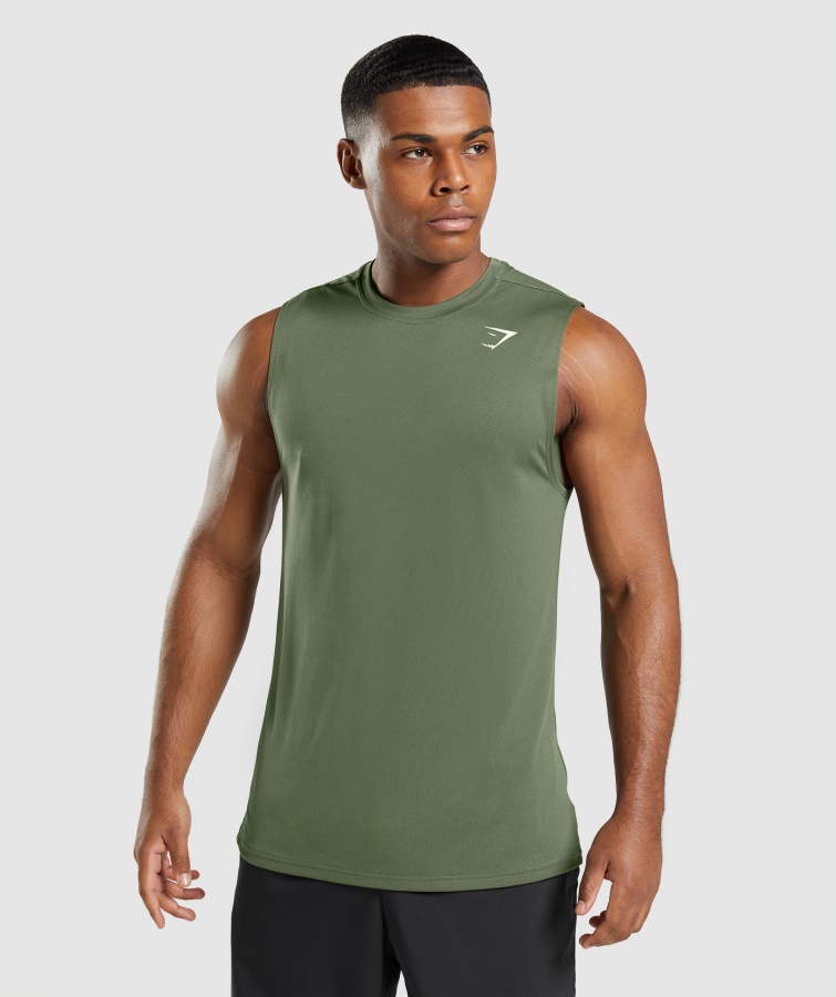 Camiseta Sin Mangas Gymshark Core Olive