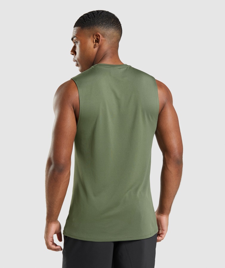 Camiseta Sin Mangas Gymshark Core Olive