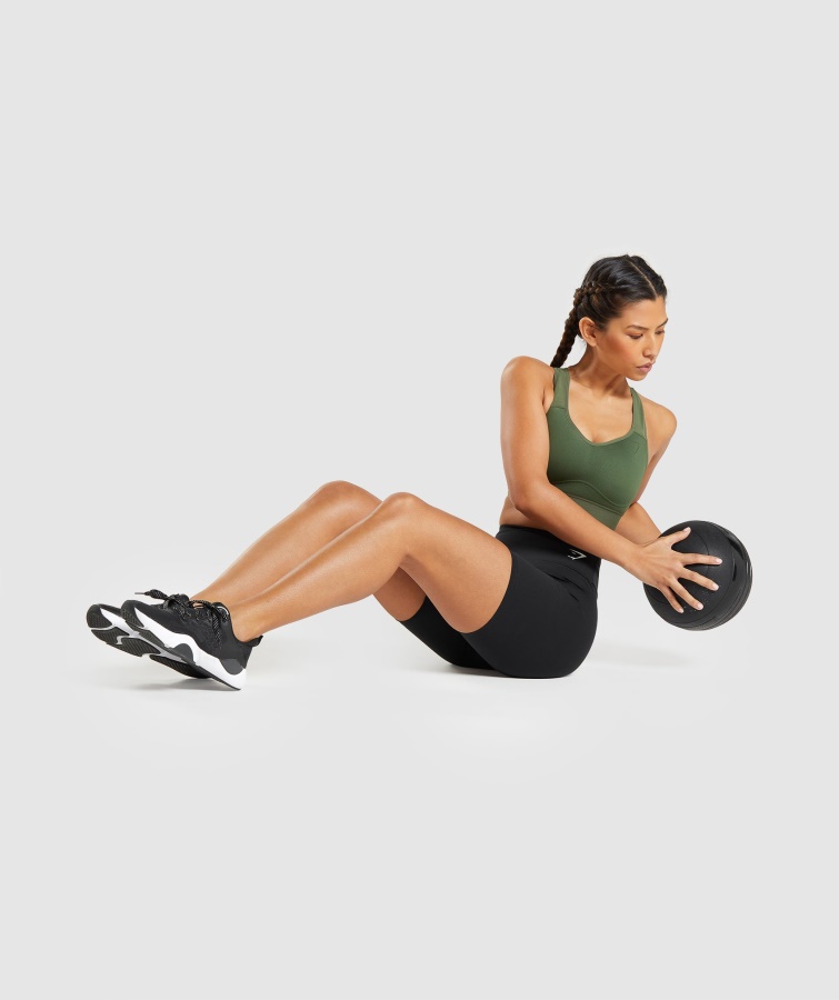 Sujetador Deportivo Ligero De Alta Sujeción Gymshark Core Olive