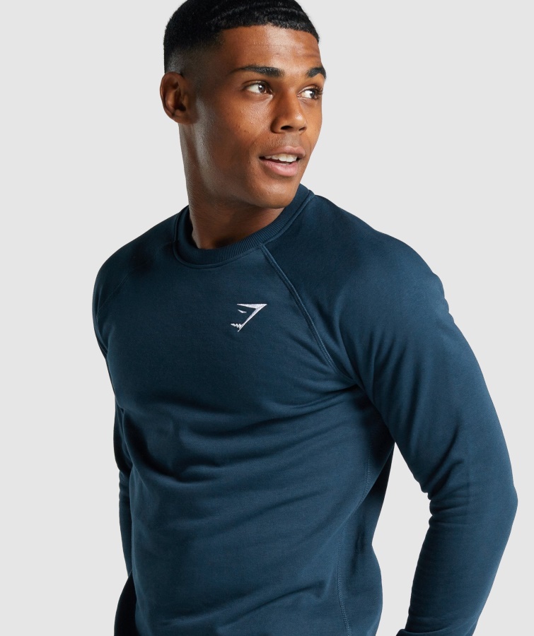 Sudadera Gymshark Escudo Azul Marino