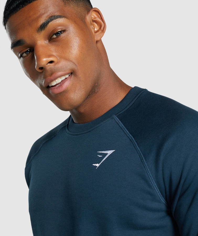 Sudadera Gymshark Escudo Azul Marino